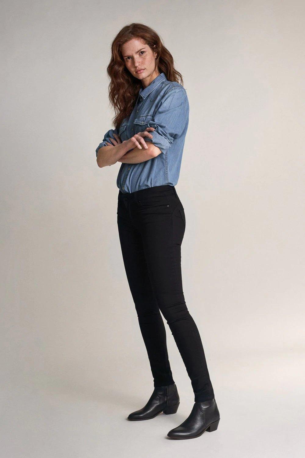 Salsa Jeans Black Wonder Push Up Skinny True Black Jeans Azadea UAE