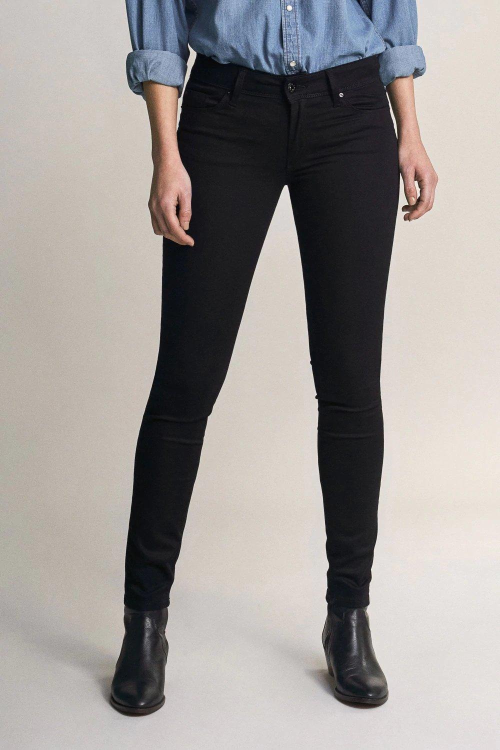 Black Wonder Push Up Skinny True Black Jeans, , large image number 6