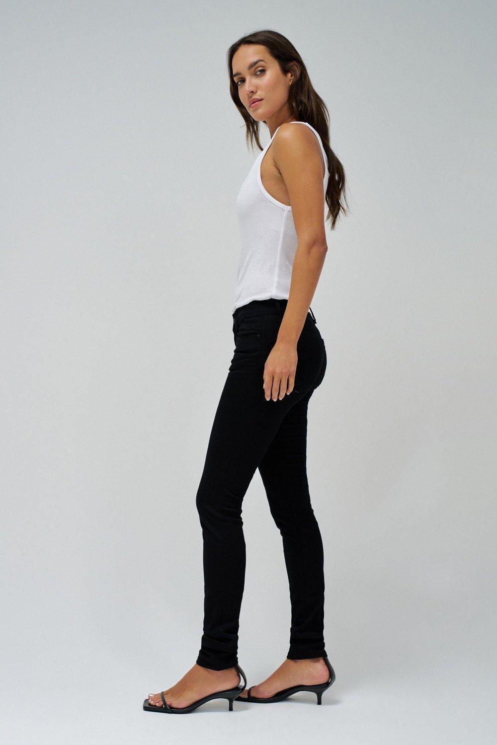 Black Wonder Push Up Skinny True Black Jeans, , large image number 12