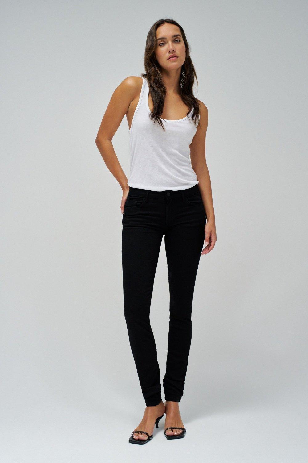 Black Wonder Push Up Skinny True Black Jeans, , large image number 14