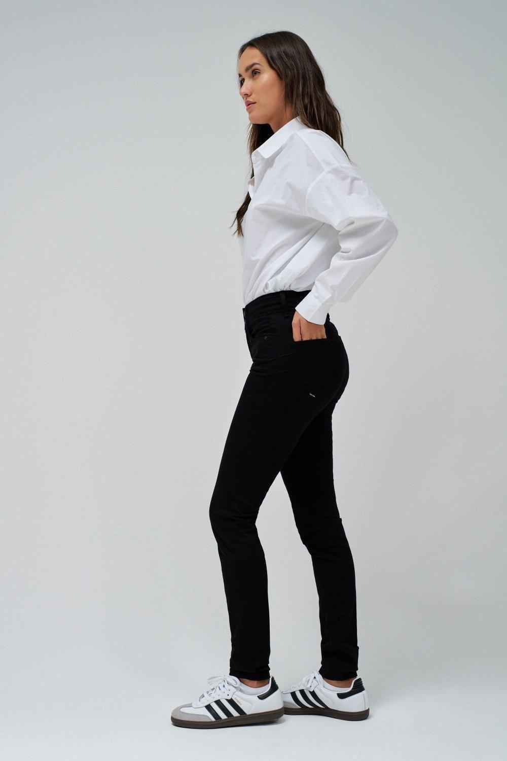 Push In Skinny Jeans, Black, large image number 0