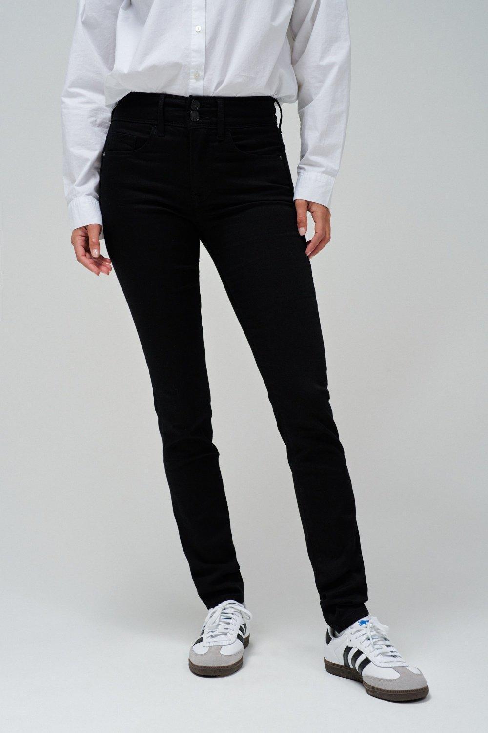 Push In Skinny Jeans, Black, large image number 6