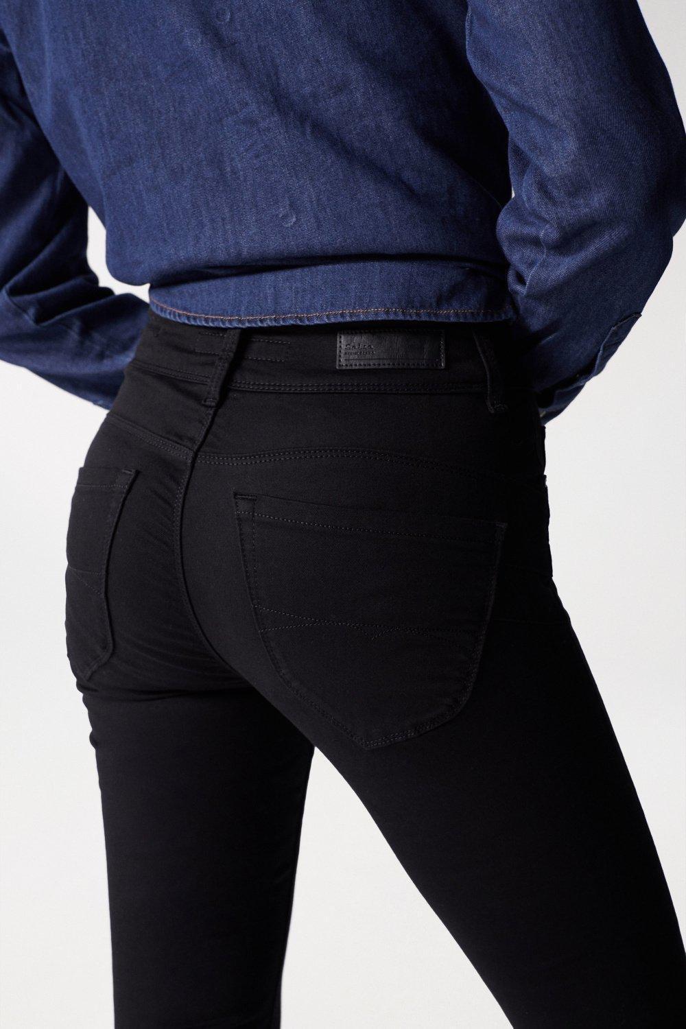 Push In Skinny Jeans, Black, large image number 9
