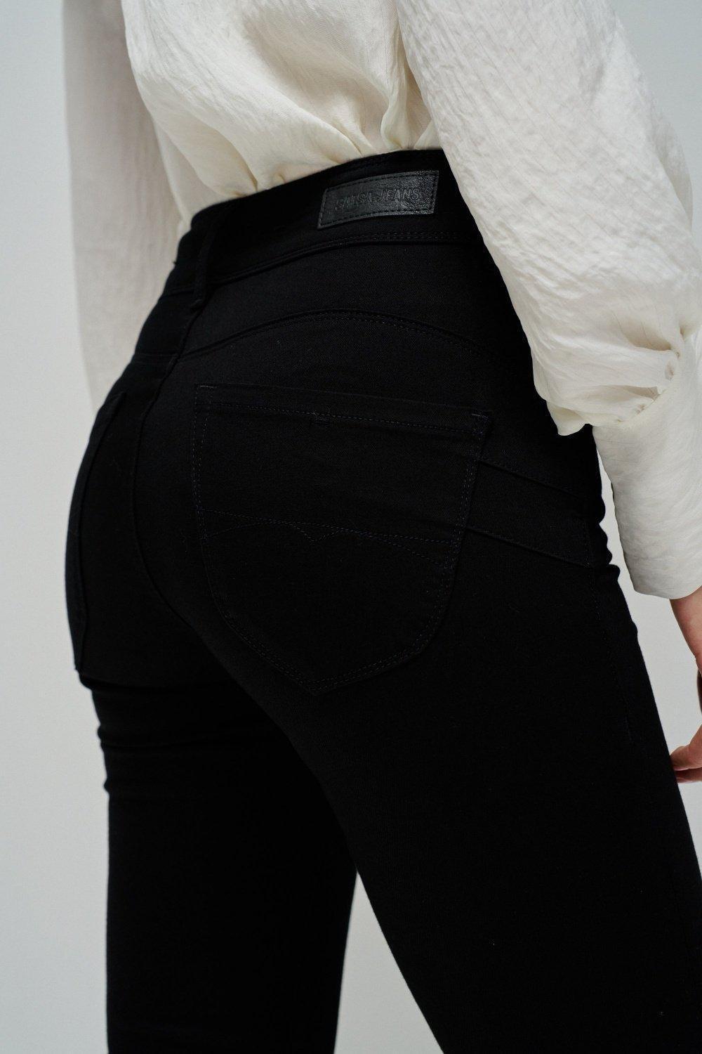 Black Denim Slim Ankle-Length Jeans, , large image number 9