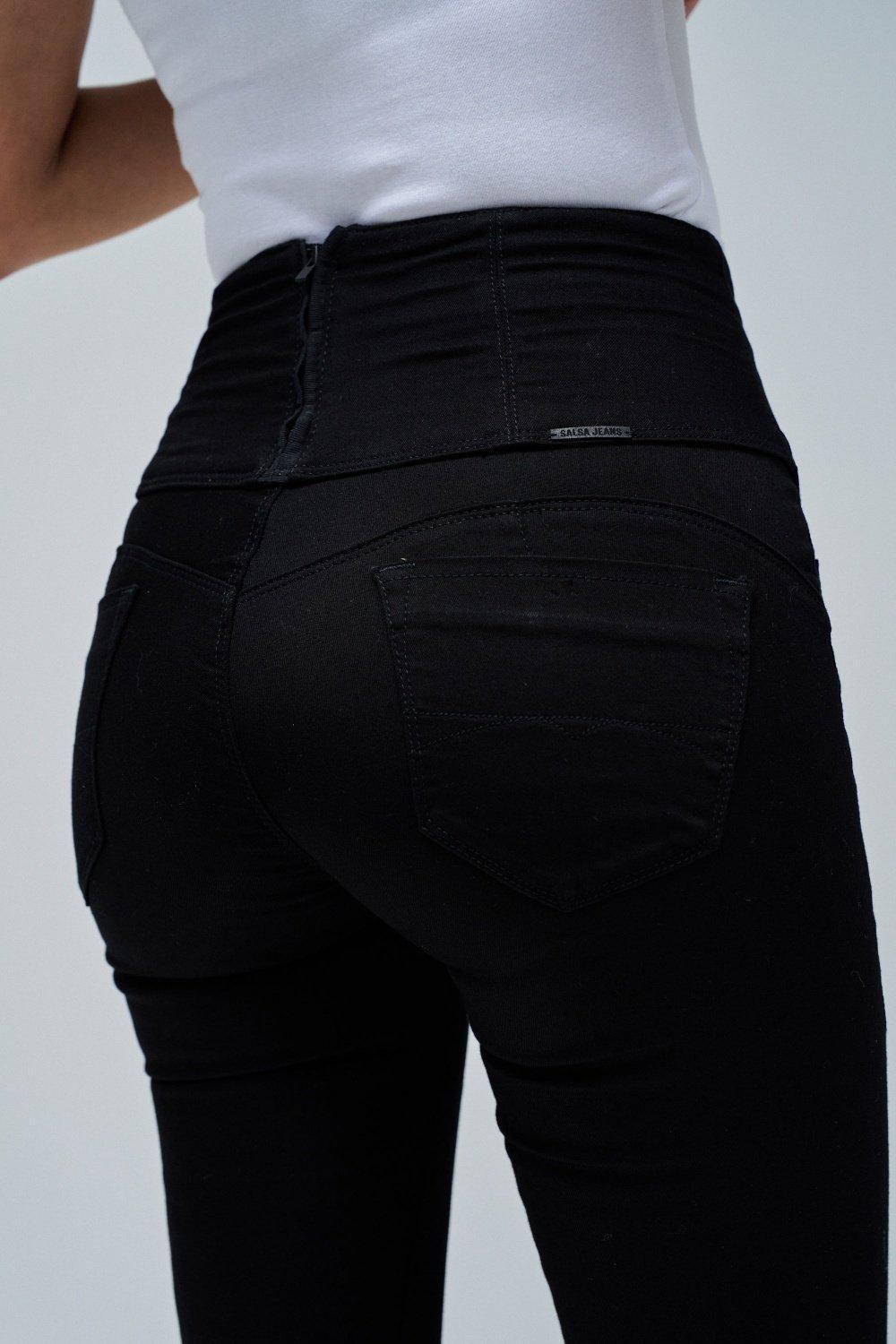 Black Denim Skinny Jeans, , large image number 4