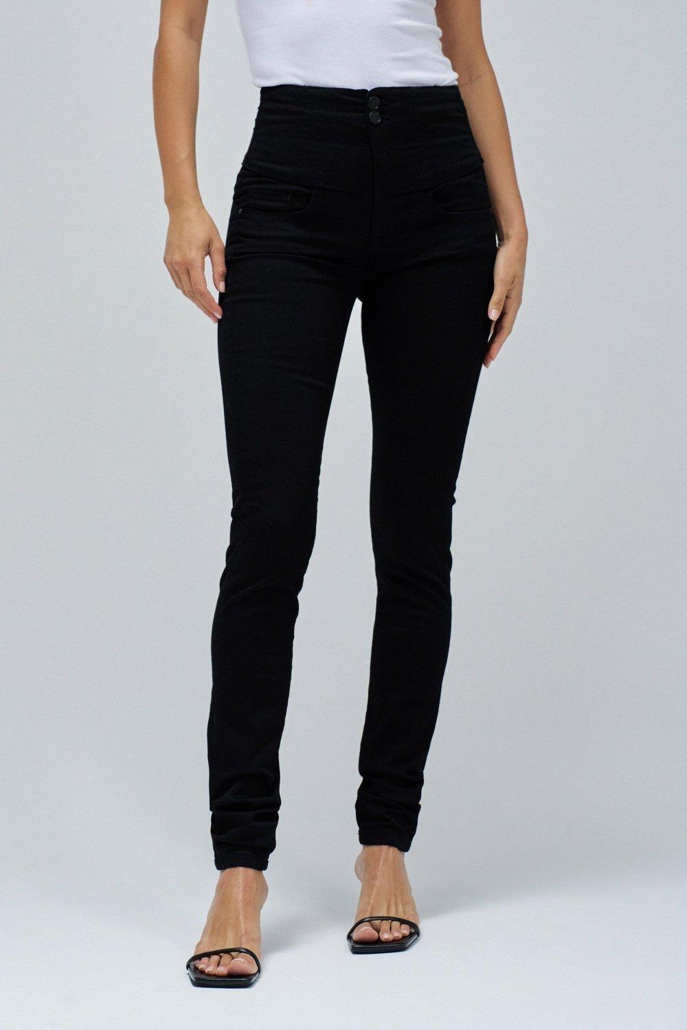 Denim Skinny Jeans, Black, large image number 3