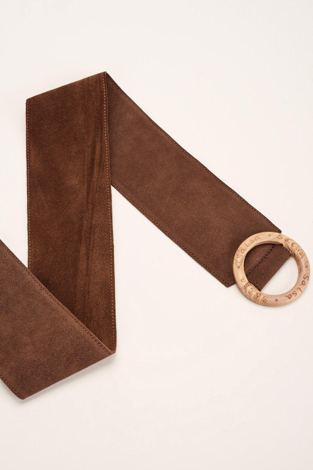 Brown Suede Belt, , large image number 1