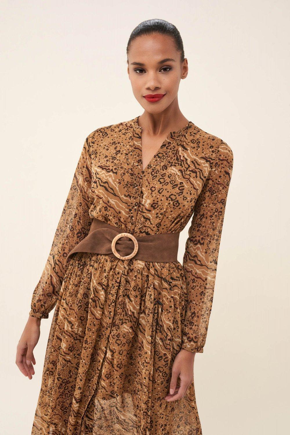 Brown Suede Belt, , large image number 2