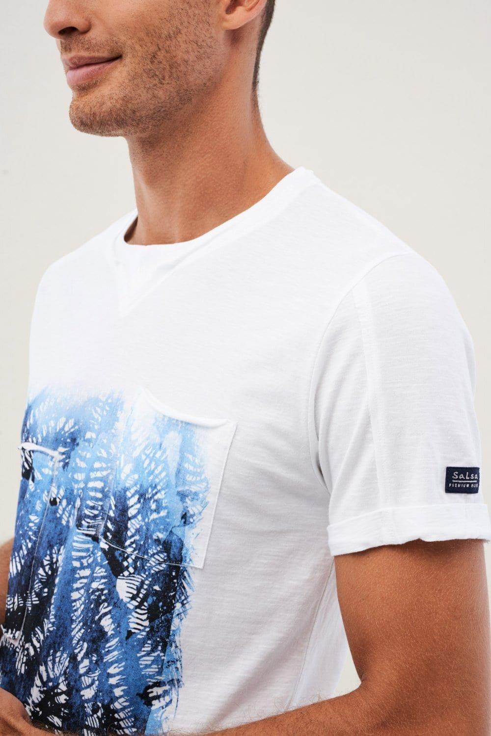 White Round Neck T-Shirt, , large image number 6