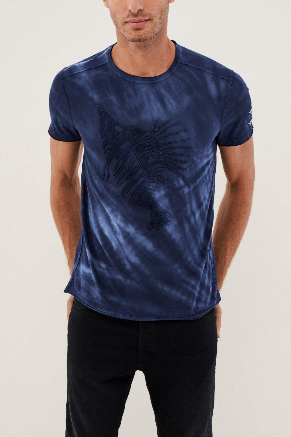 Navy Embroidered T-Shirt, , large image number 0