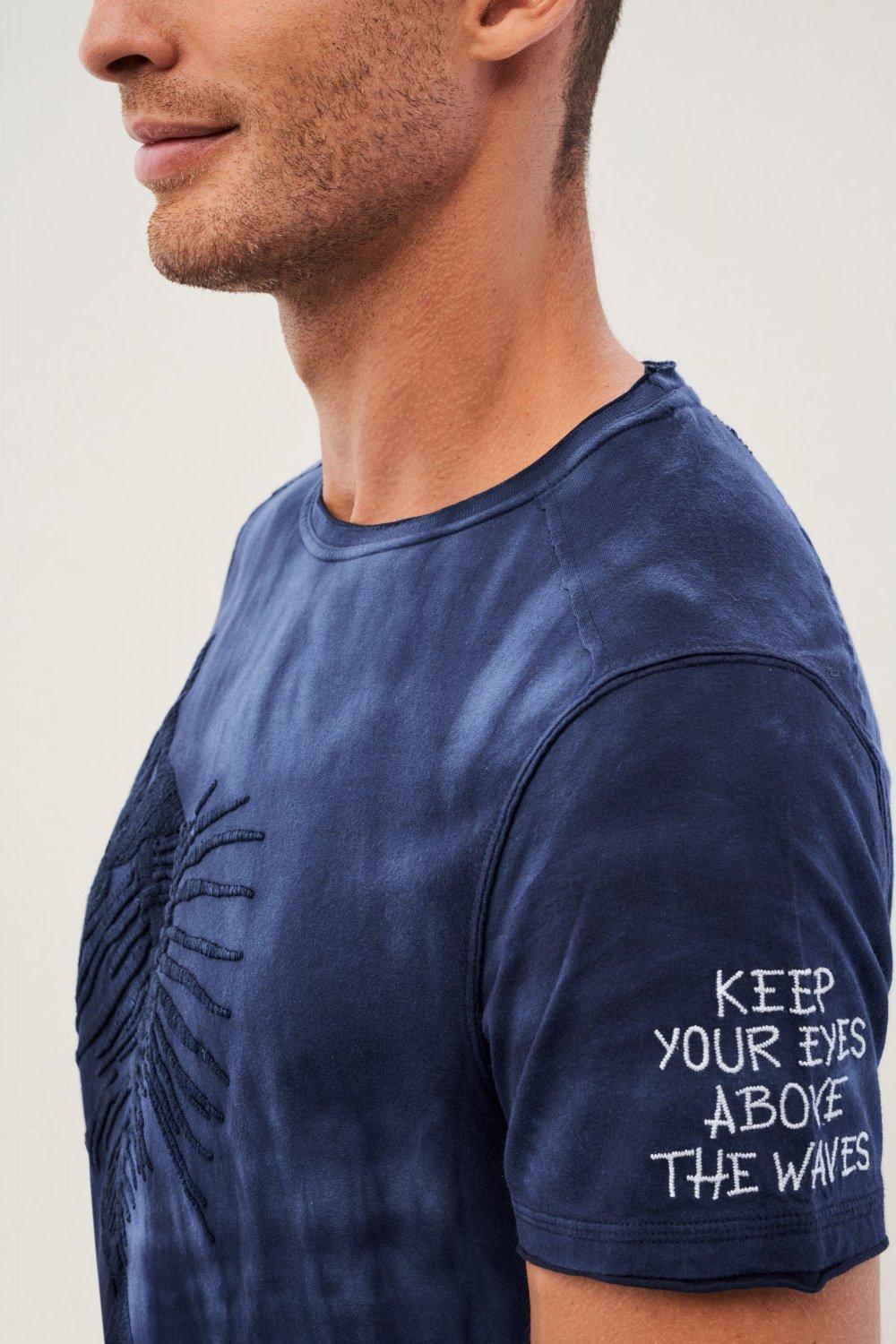Navy Embroidered T-Shirt, , large image number 4
