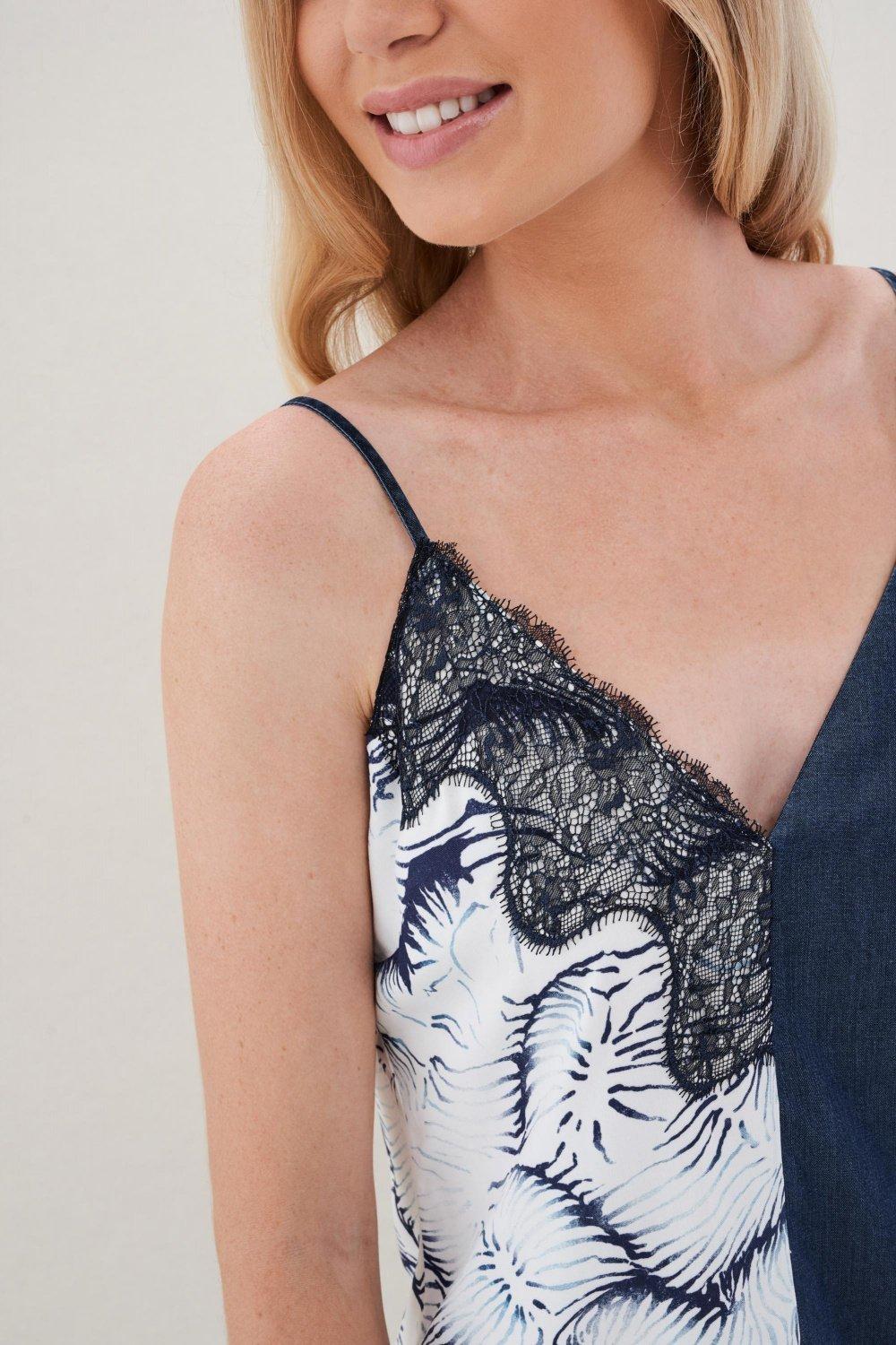 Blue Patterned Midi Dress, , large image number 4