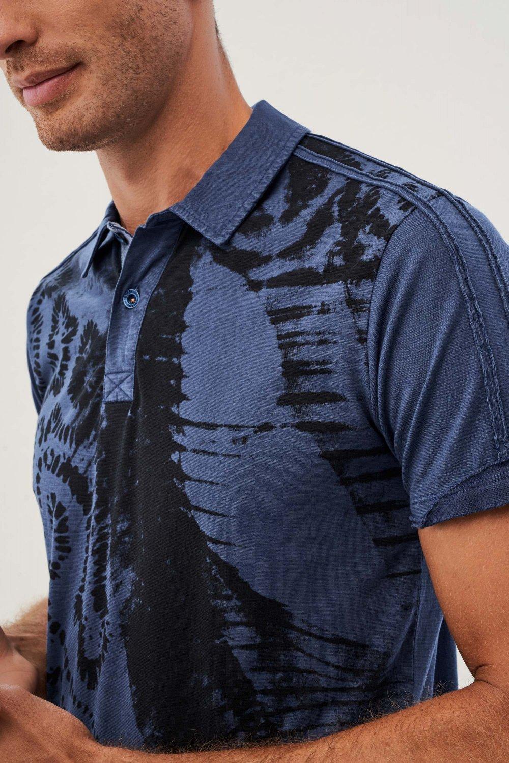 Blue Short Sleeve Polo Shirt, , large image number 4