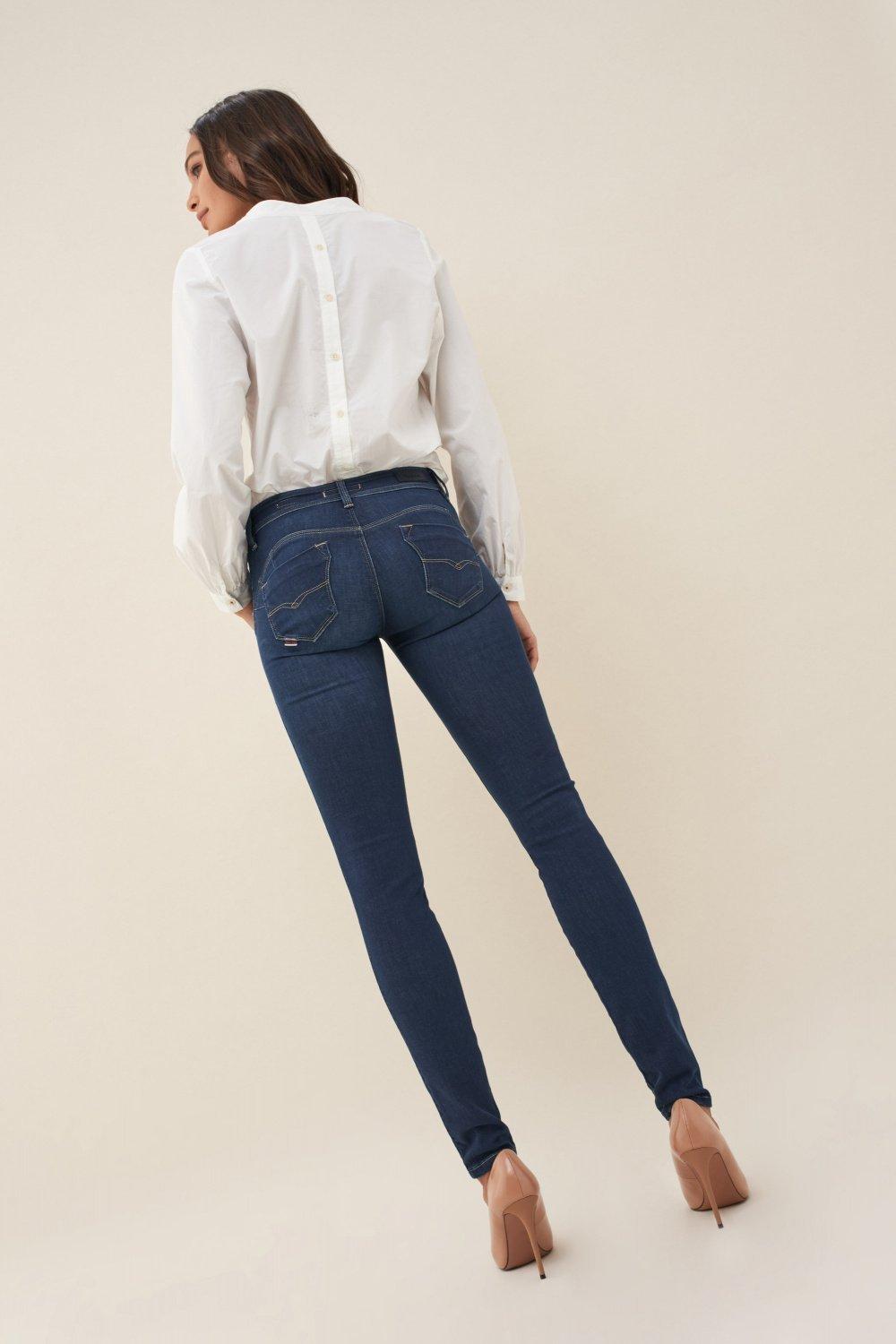 Blue Push-Up Wonder Skinny 2Go Jeans, , large image number 3