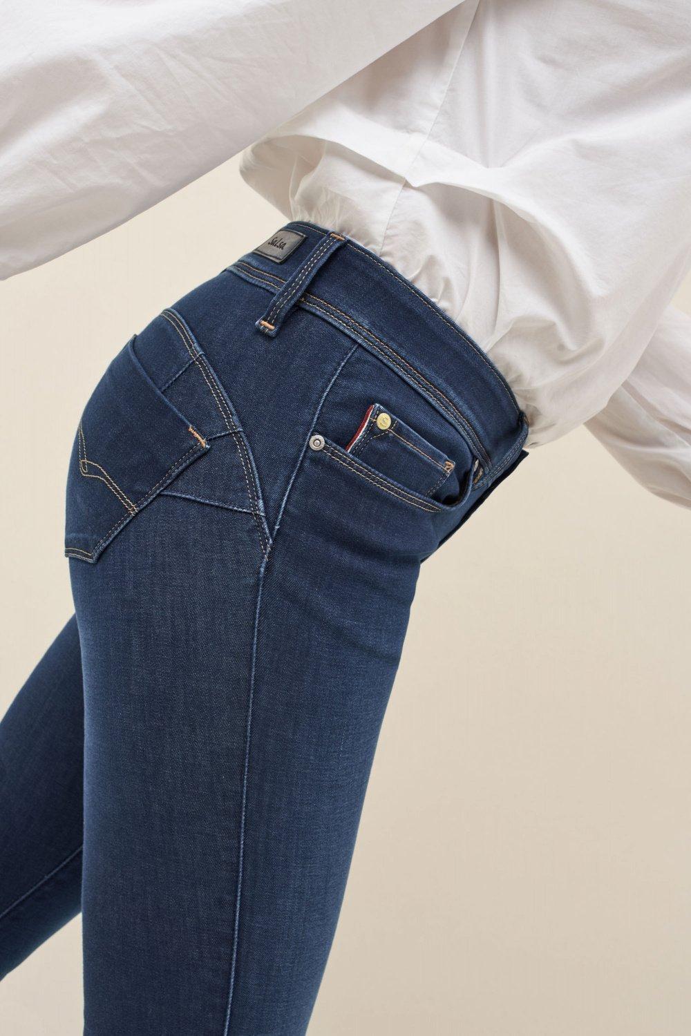 Blue Push-Up Wonder Skinny 2Go Jeans, , large image number 4