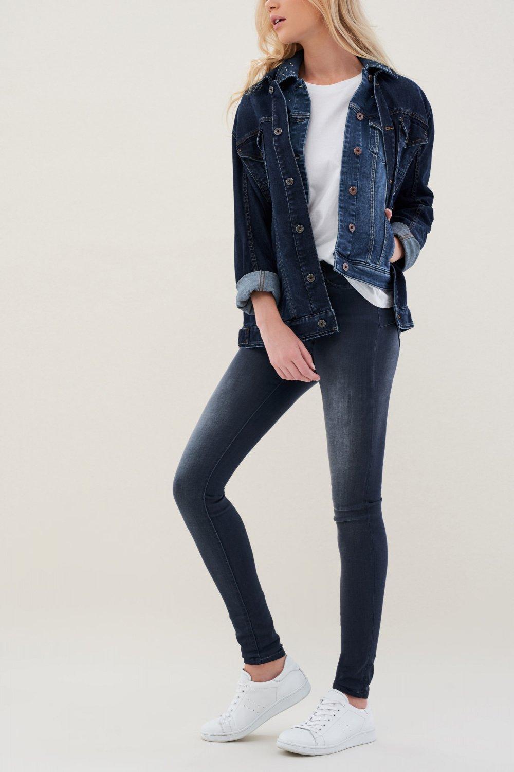 Blue Denim Plain Jacket, , large image number 1