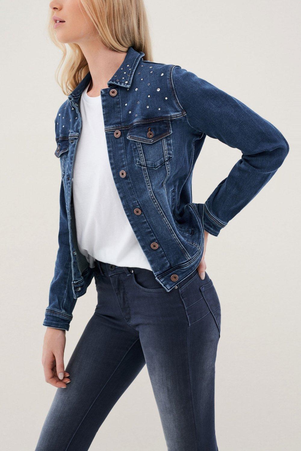Blue Denim Plain Jacket, , large image number 2