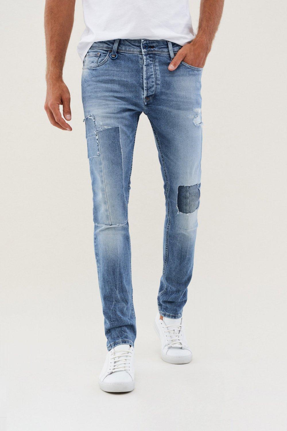 Blue Denim Pants, Blue, large image number 0