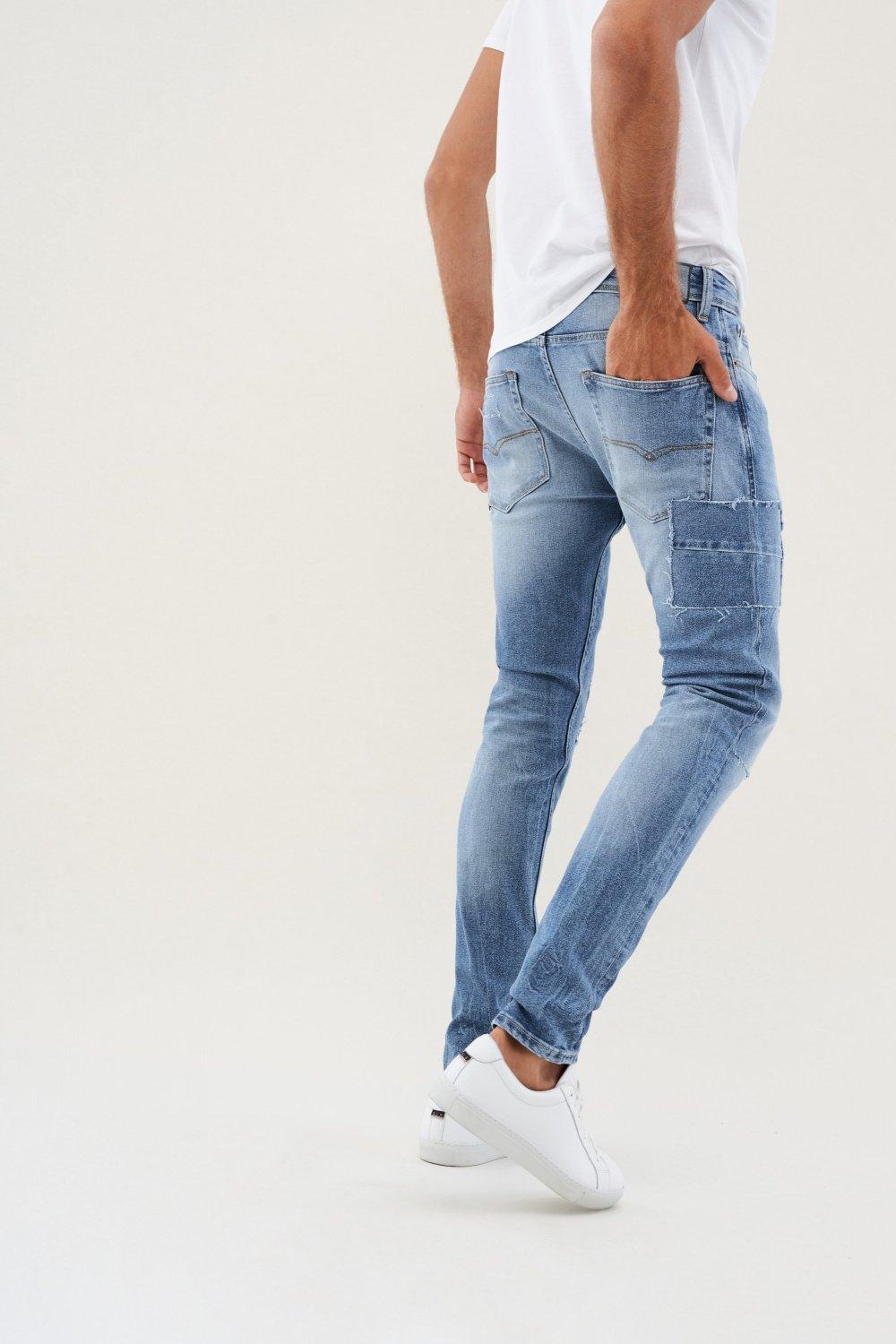 Blue Denim Pants, Blue, large image number 3