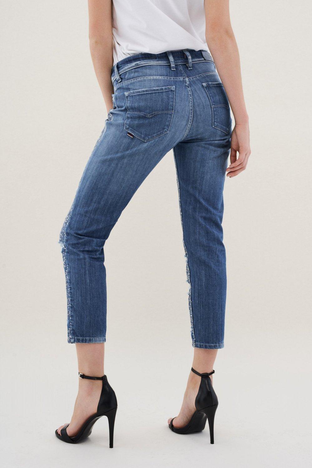 Blue Premium Kim Sequined Jeans, , large image number 3