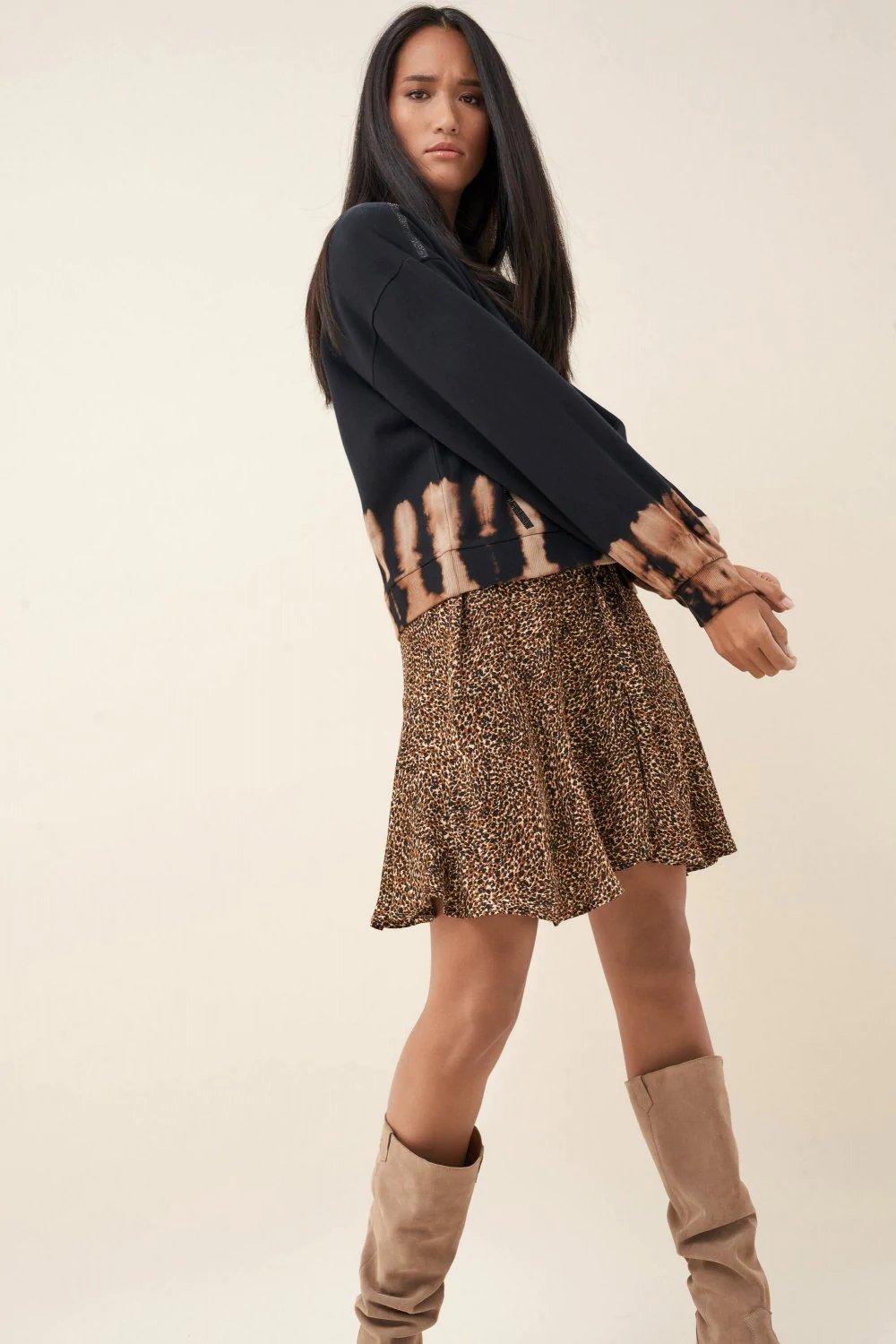 Orange Printed Detailed Dress, Orange, large image number 1