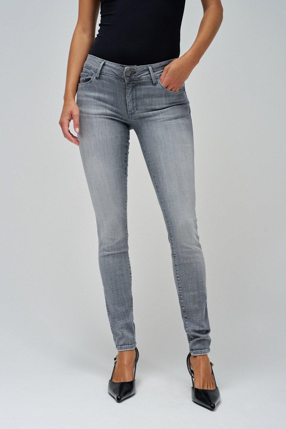 Gray Push Up Wonder Skinny Jeans, Gray, large image number 7