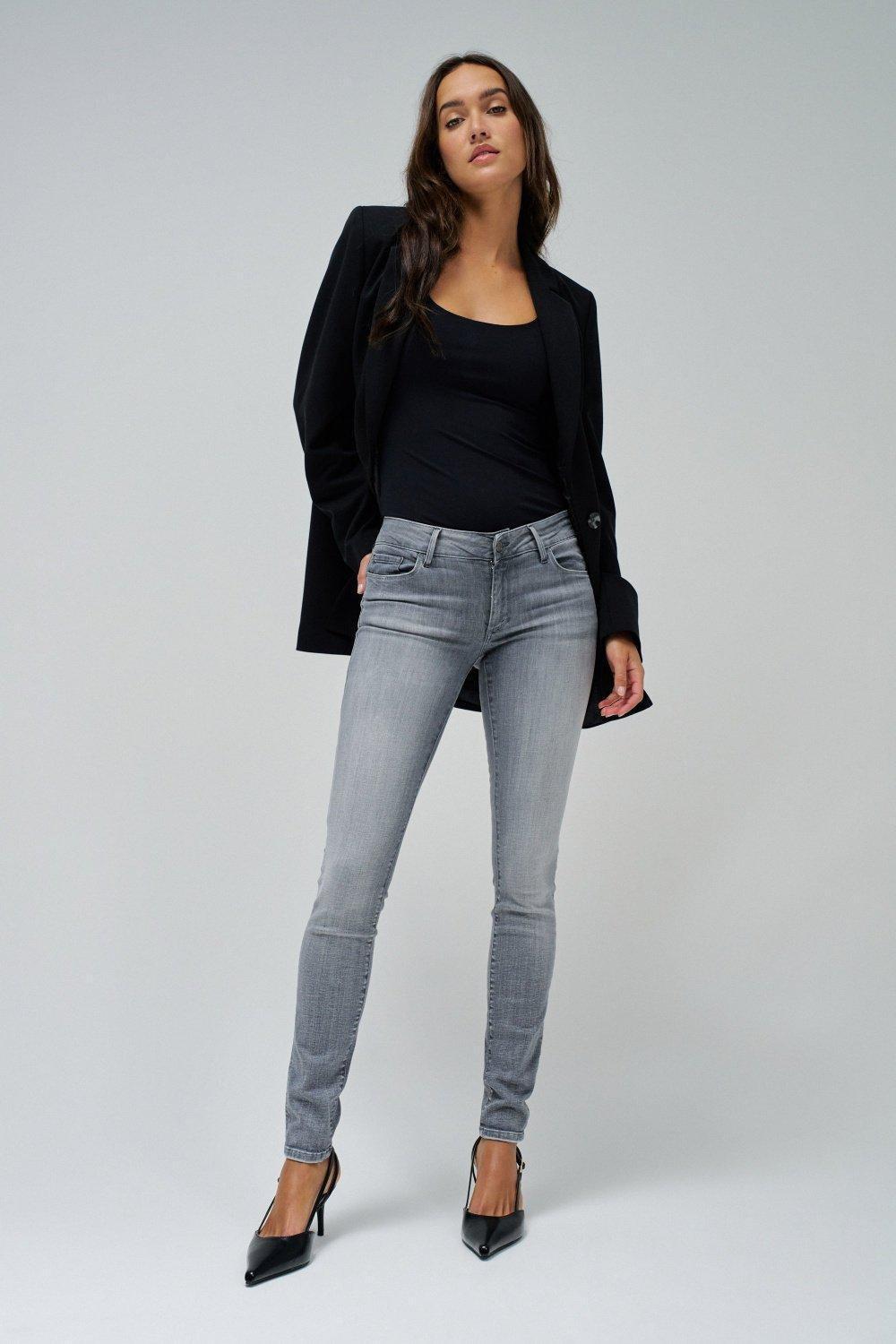 Gray Push Up Wonder Skinny Jeans, Gray, large image number 10