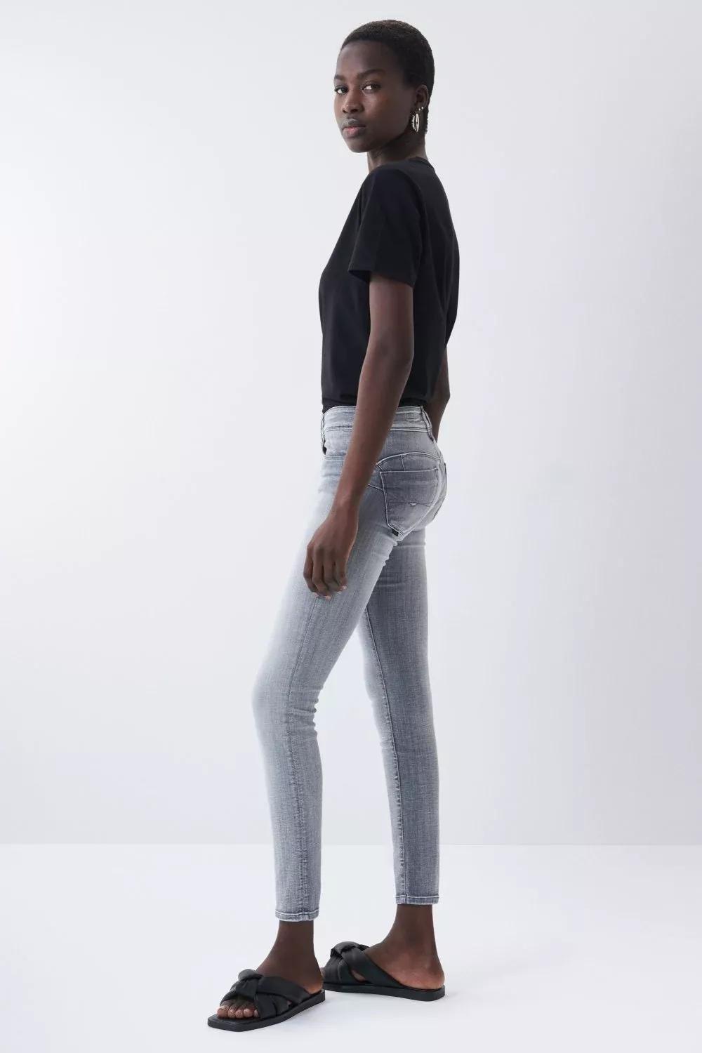 Push Up Wonder Skinny Jeans, Grey, medium