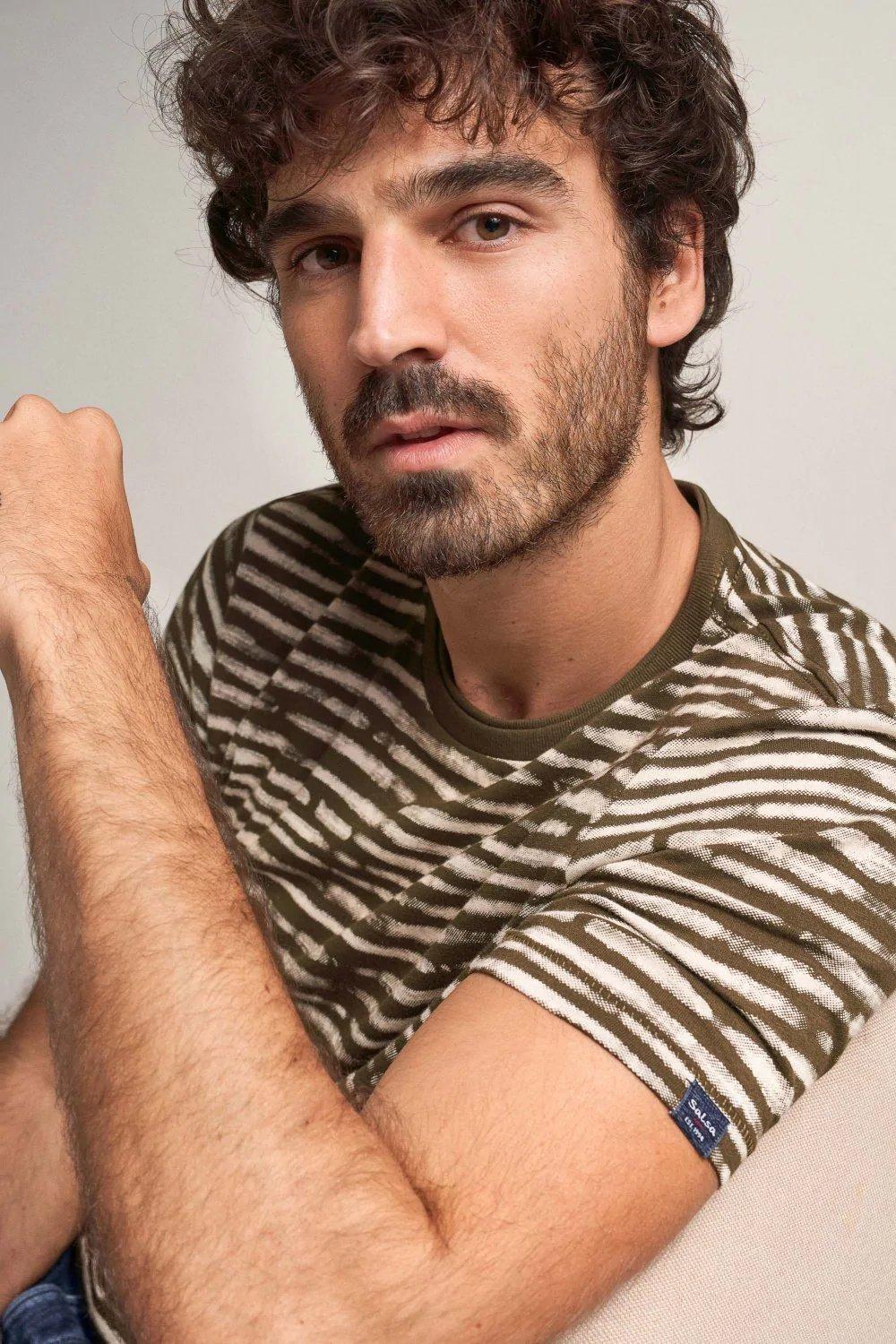 Brown Striped T-Shirt, , large image number 3