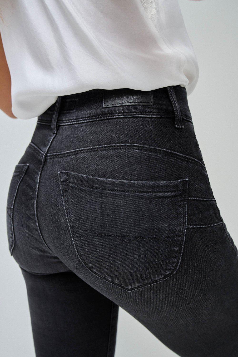 Push In Secret Skinny Jeans, Black, large image number 4