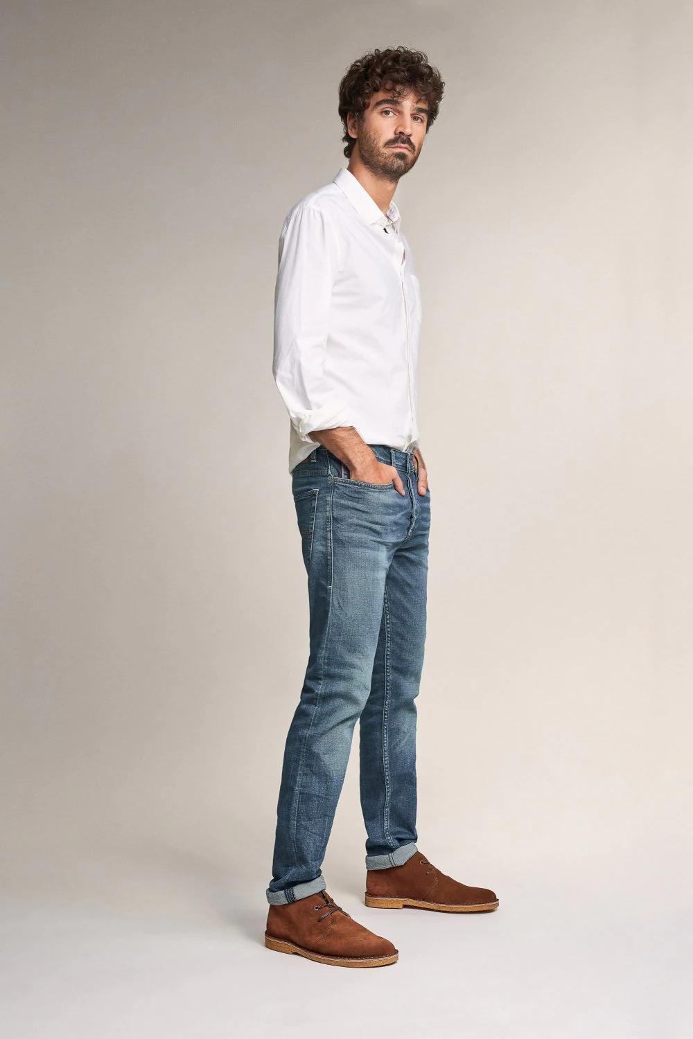 Blue Lima Tapered Jeans, , large image number 0