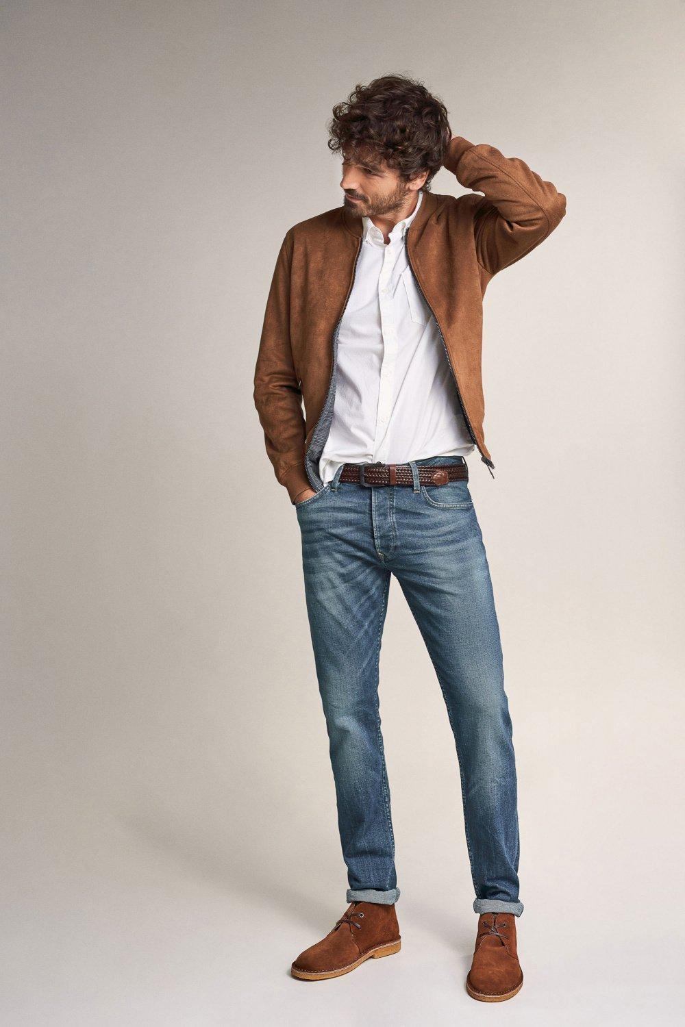 Blue Lima Tapered Jeans, , large image number 1