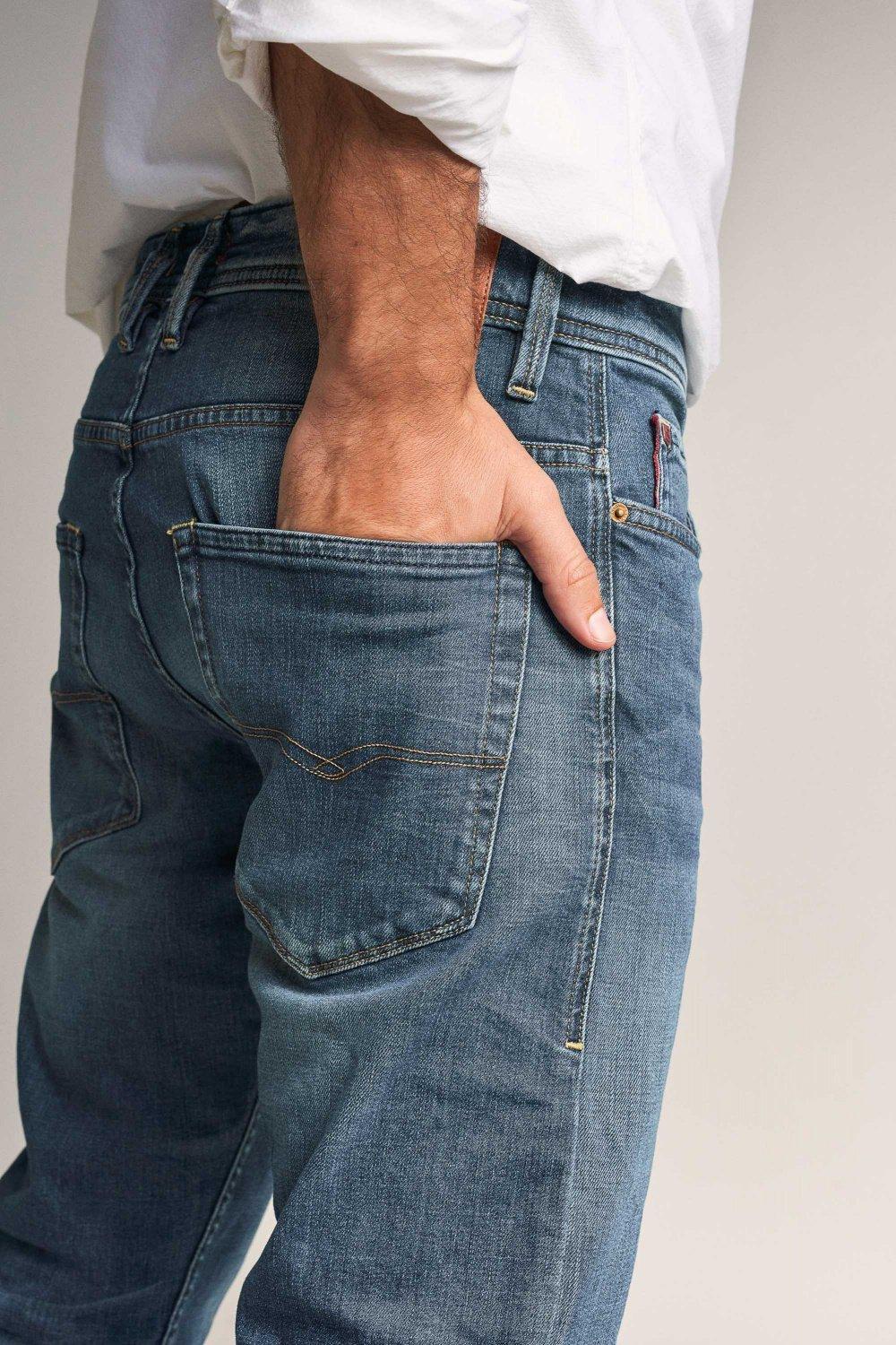 Blue Lima Tapered Jeans, , large image number 4