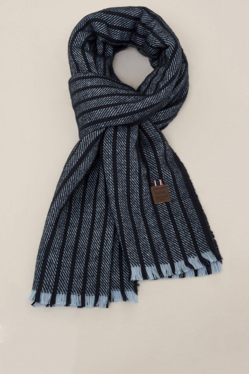 Blue Striped Scarf, Men, , large image number 0