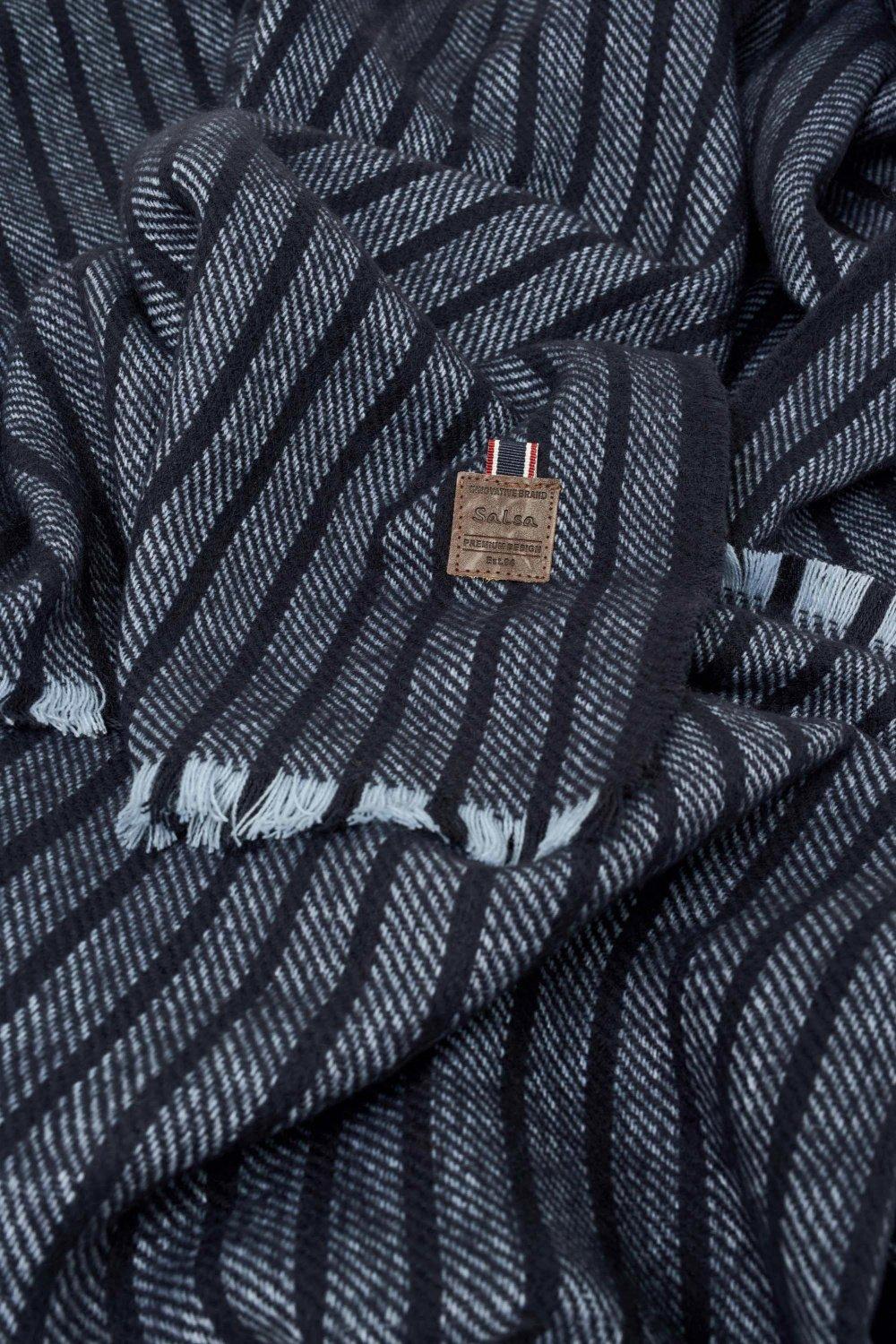 Blue Striped Scarf, Men, , large image number 5