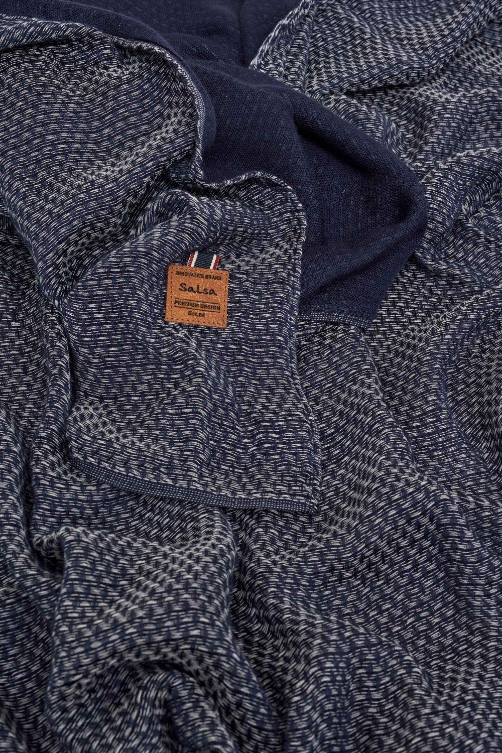 Blue Microprint Scarf, Men, , large image number 0