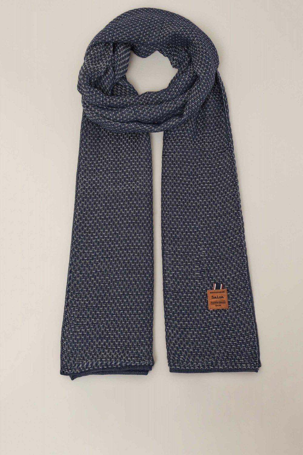 Blue Microprint Scarf, Men, , large image number 6