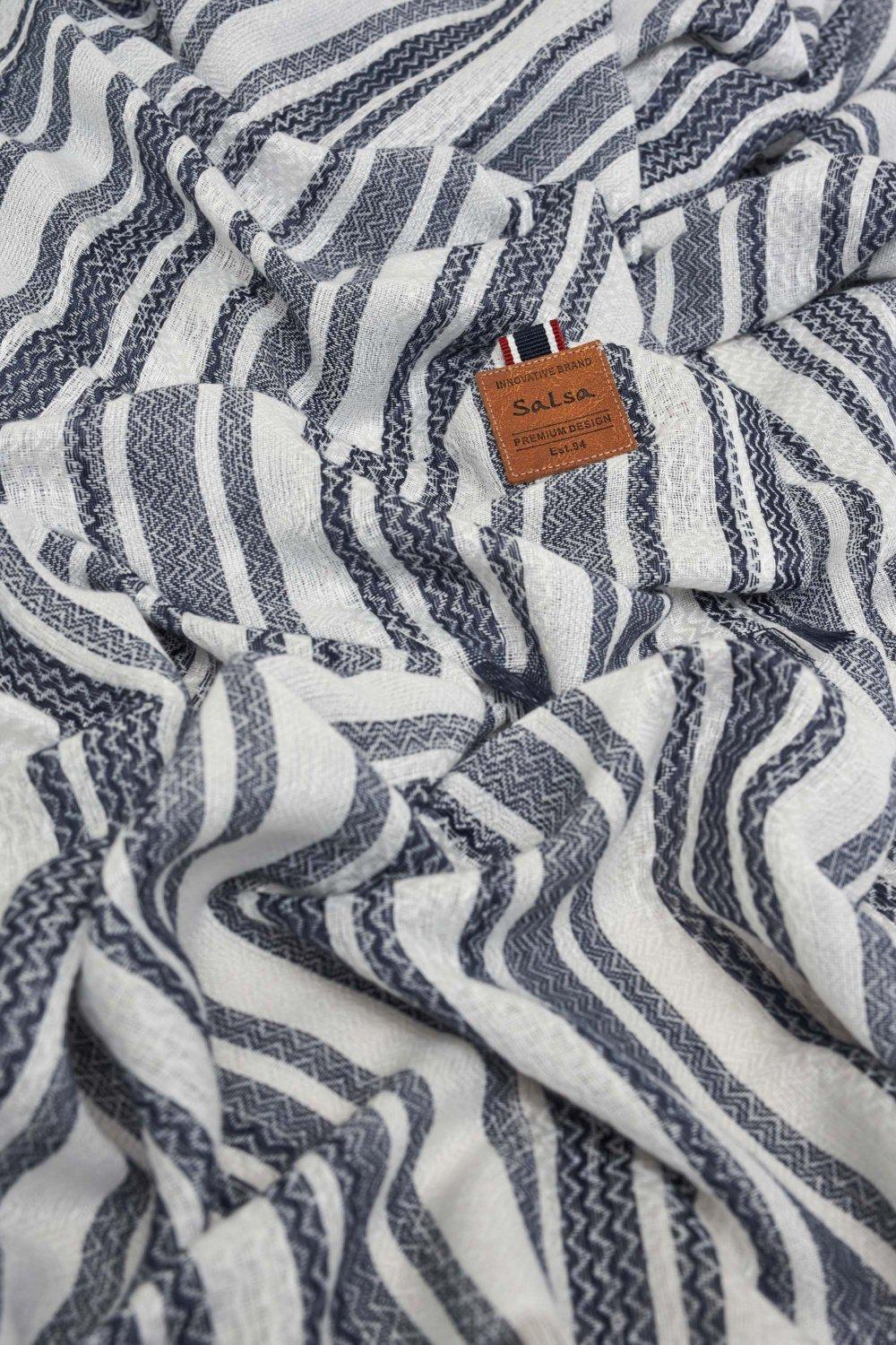 Blue Striped Scarf, Men, , large image number 8