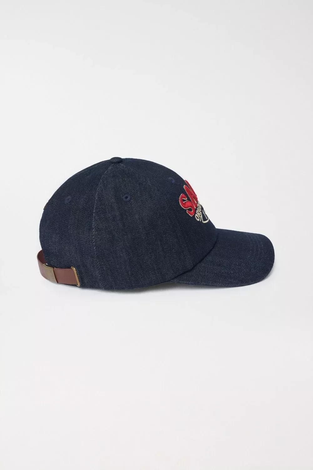 Blue Denim Branded Cap, Men, , large image number 2