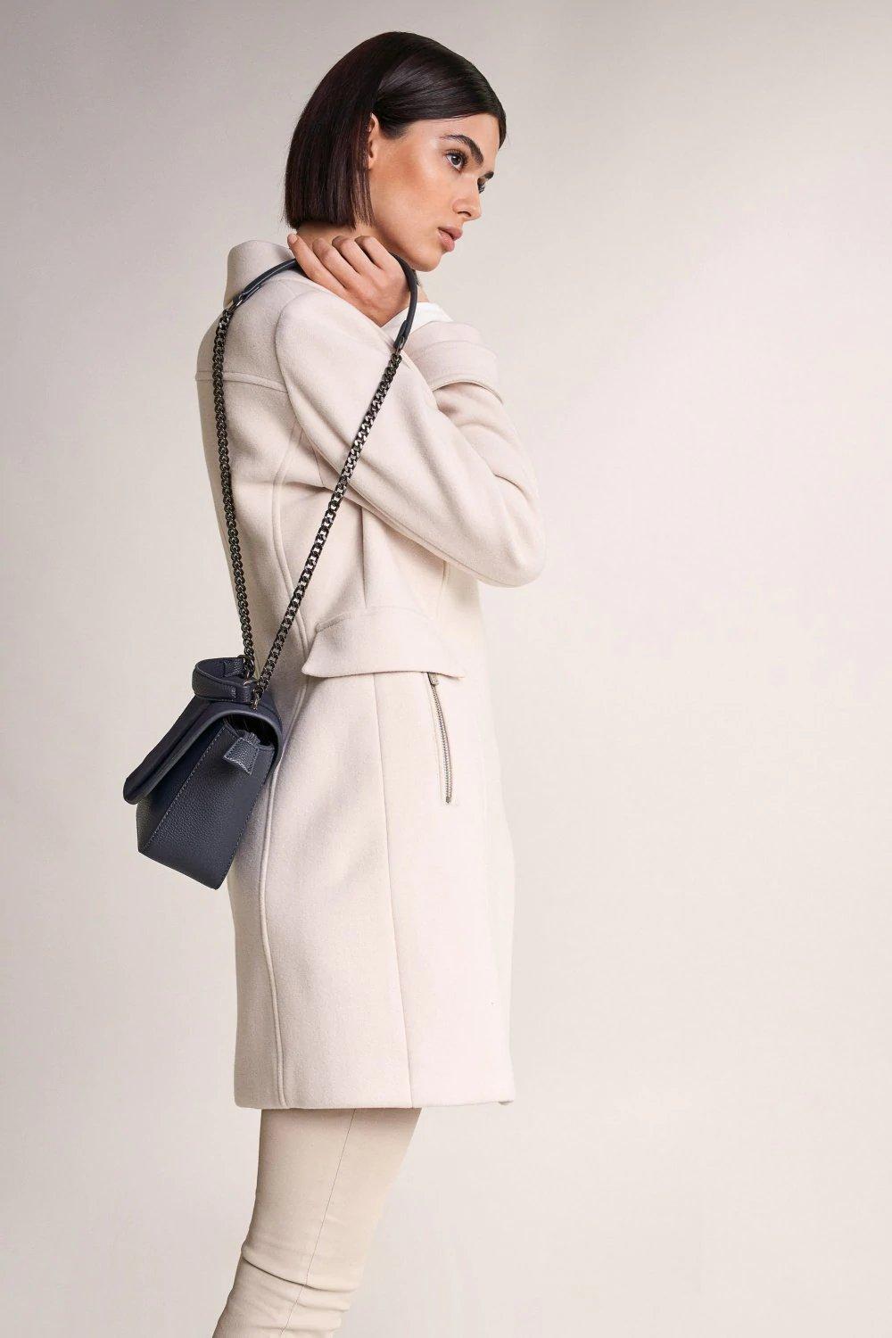 Blue Cross-Body Bag With Chain, Women, Blue, large image number 5