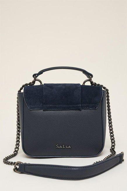 Blue Cross-Body Bag With Chain, Women, Blue, large image number 9