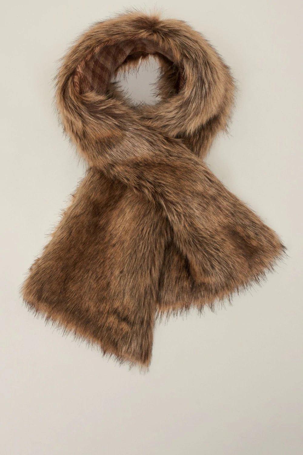 Brown Reversible Faux Fur Bolero, Women, , large image number 0
