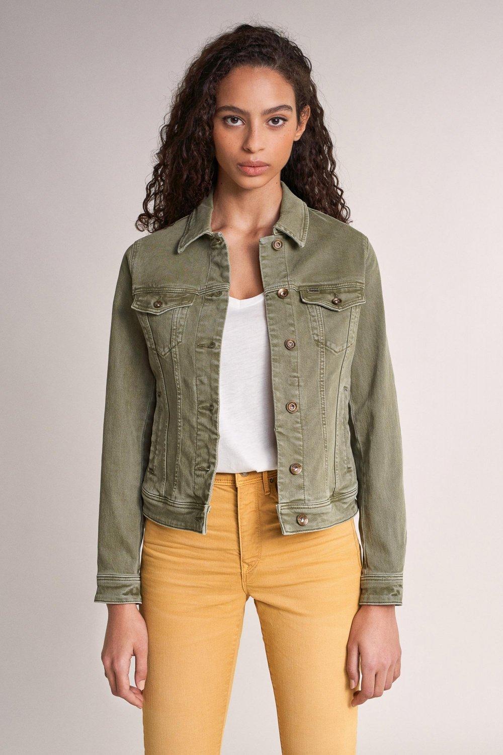 Green Slim Fit Trucker Jacket, , large image number 0