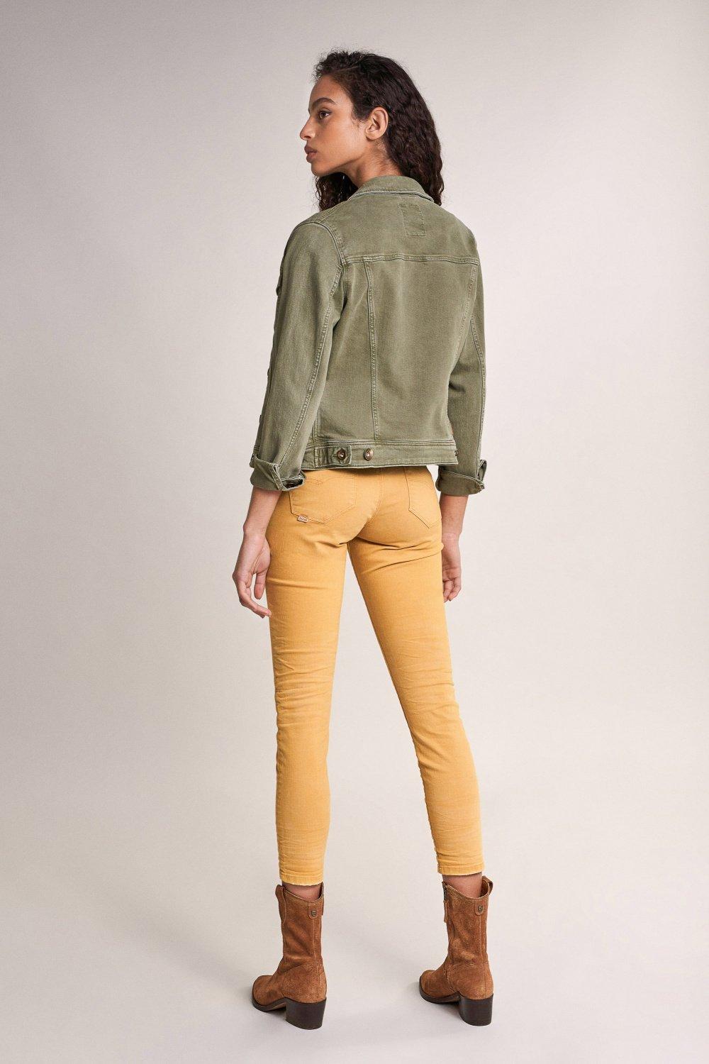 Green Slim Fit Trucker Jacket, , large image number 5