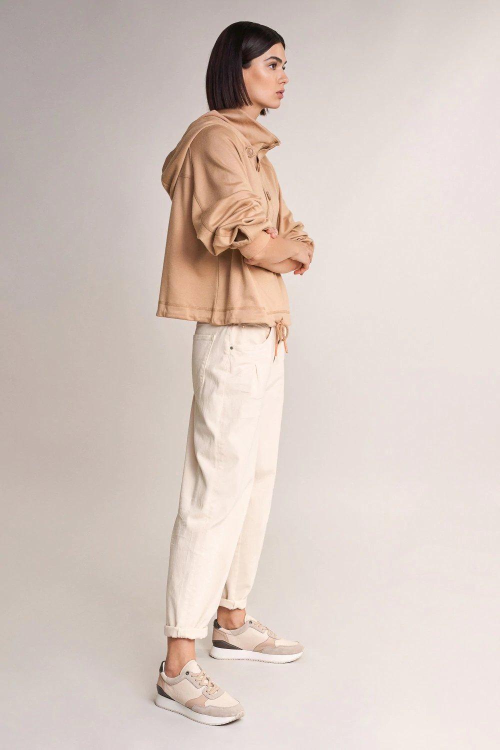 Beige Hooded Sweatshirt, , large image number 1
