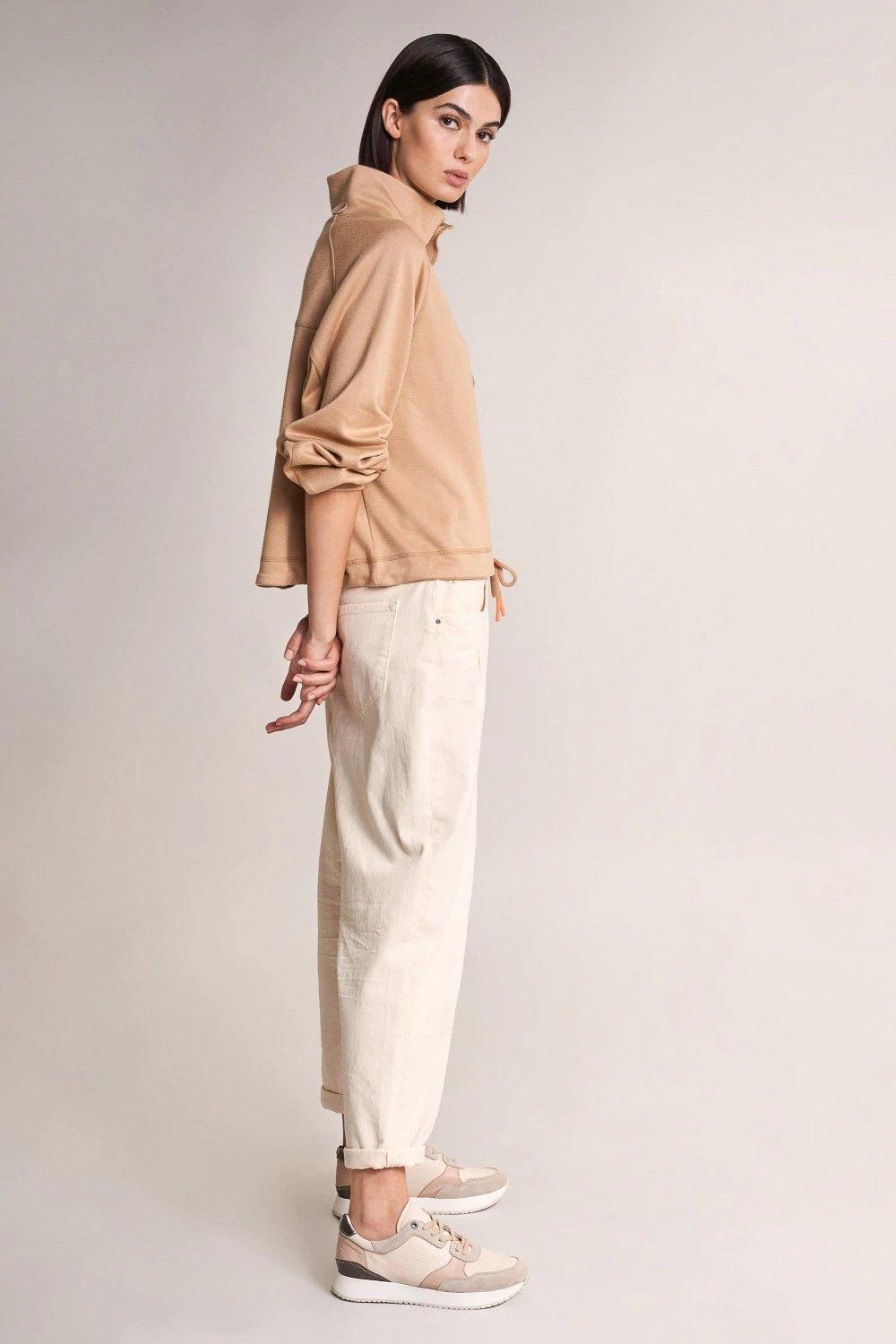 Beige Hooded Sweatshirt, , large image number 3