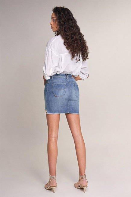 Blue Push In Ripped Skirt, , large image number 9