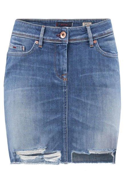 Blue Push In Ripped Skirt, , large image number 13
