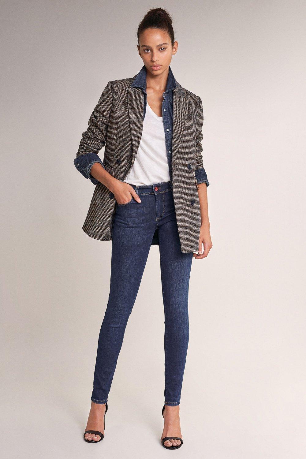 Blue Push Up Wonder Skinny Thermolite Jeans, , large image number 0