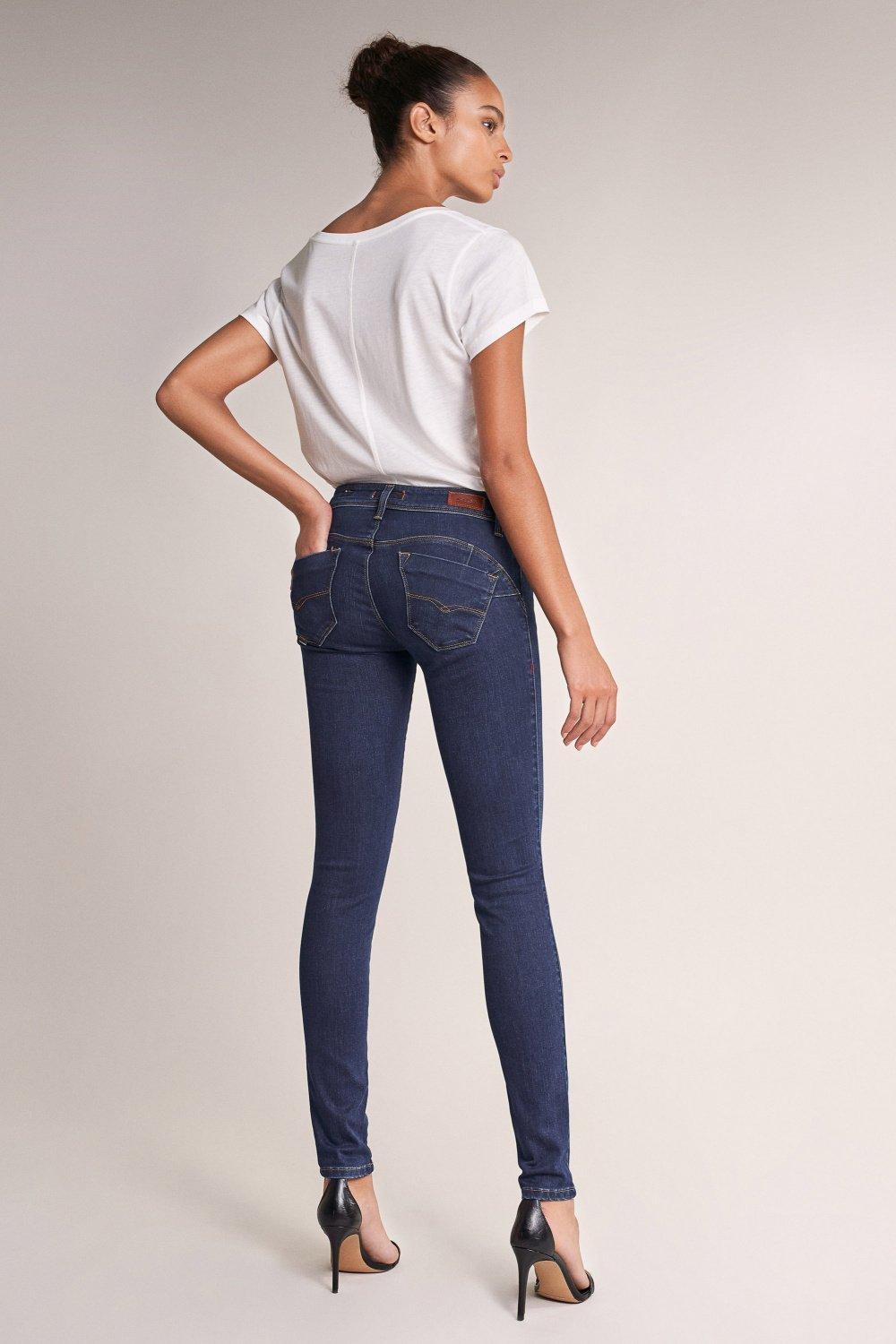 Blue Push Up Wonder Skinny Thermolite Jeans, , large image number 3